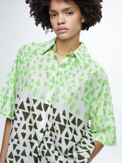 100% Cotton Printed Shirt|Parfois Store