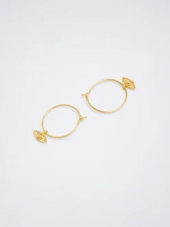 925 Silver Hoop Earrings With Eye Charm|Parfois Clearance