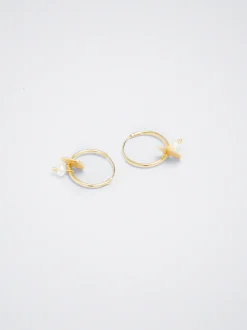 925 Silver Hoop Earrings With Freshwater Pearl|Parfois Cheap