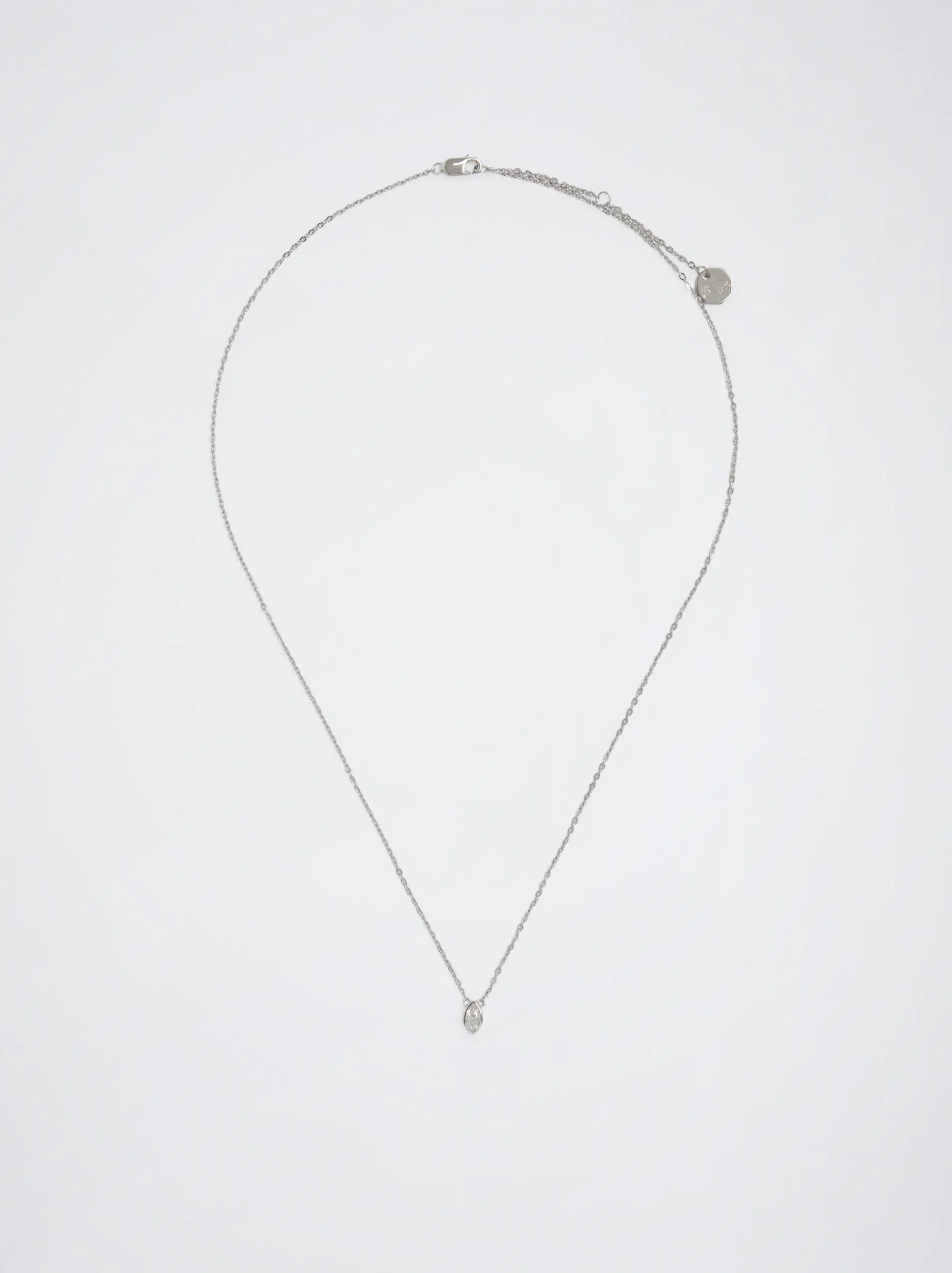 925 Necklace With Zirconia|Parfois Flash Sale