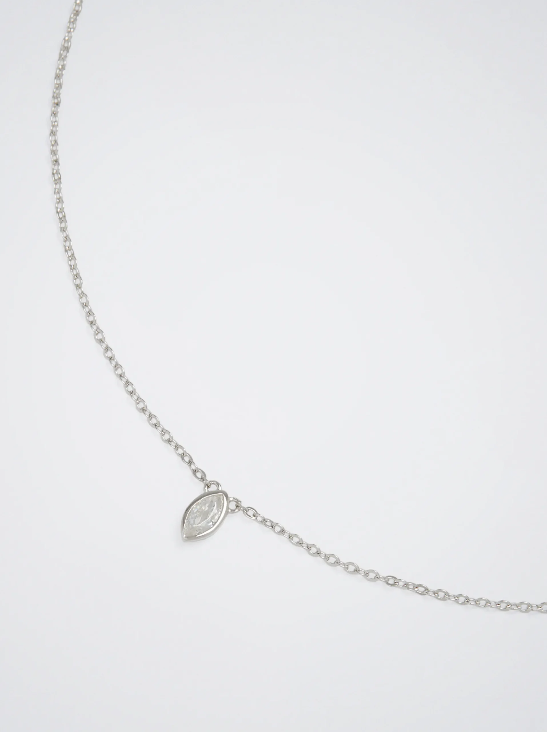 925 Necklace With Zirconia|Parfois Flash Sale