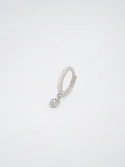 925 Sterling Hoops With Zirconia|Parfois Online