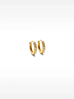 925 Sterling Silver Hoops With Zirconia|Parfois Best