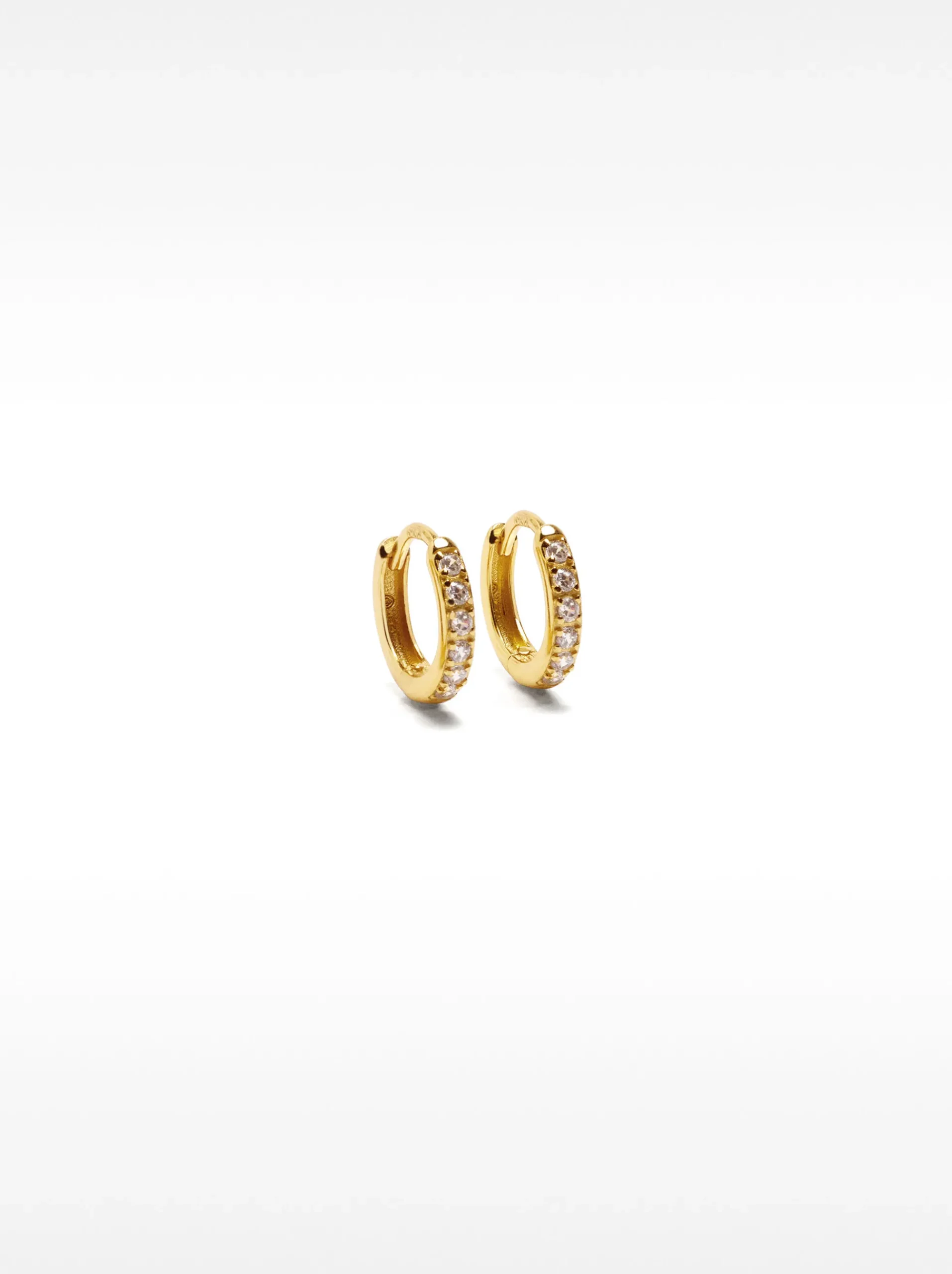 925 Sterling Silver Hoops With Zirconia|Parfois Best