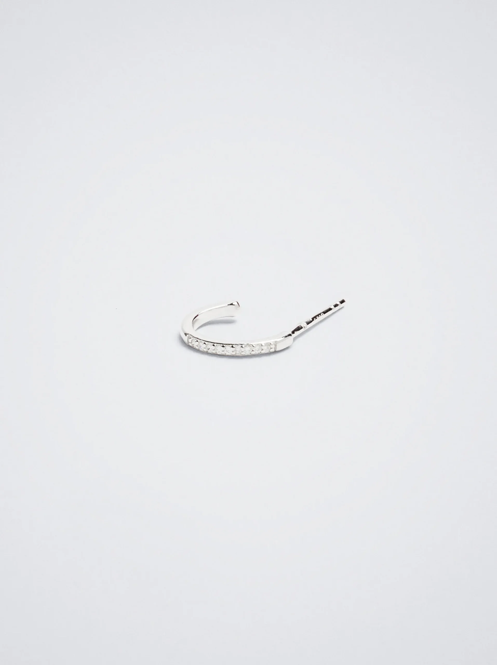 925 Sterling Hoops With Zirconia|Parfois Best Sale