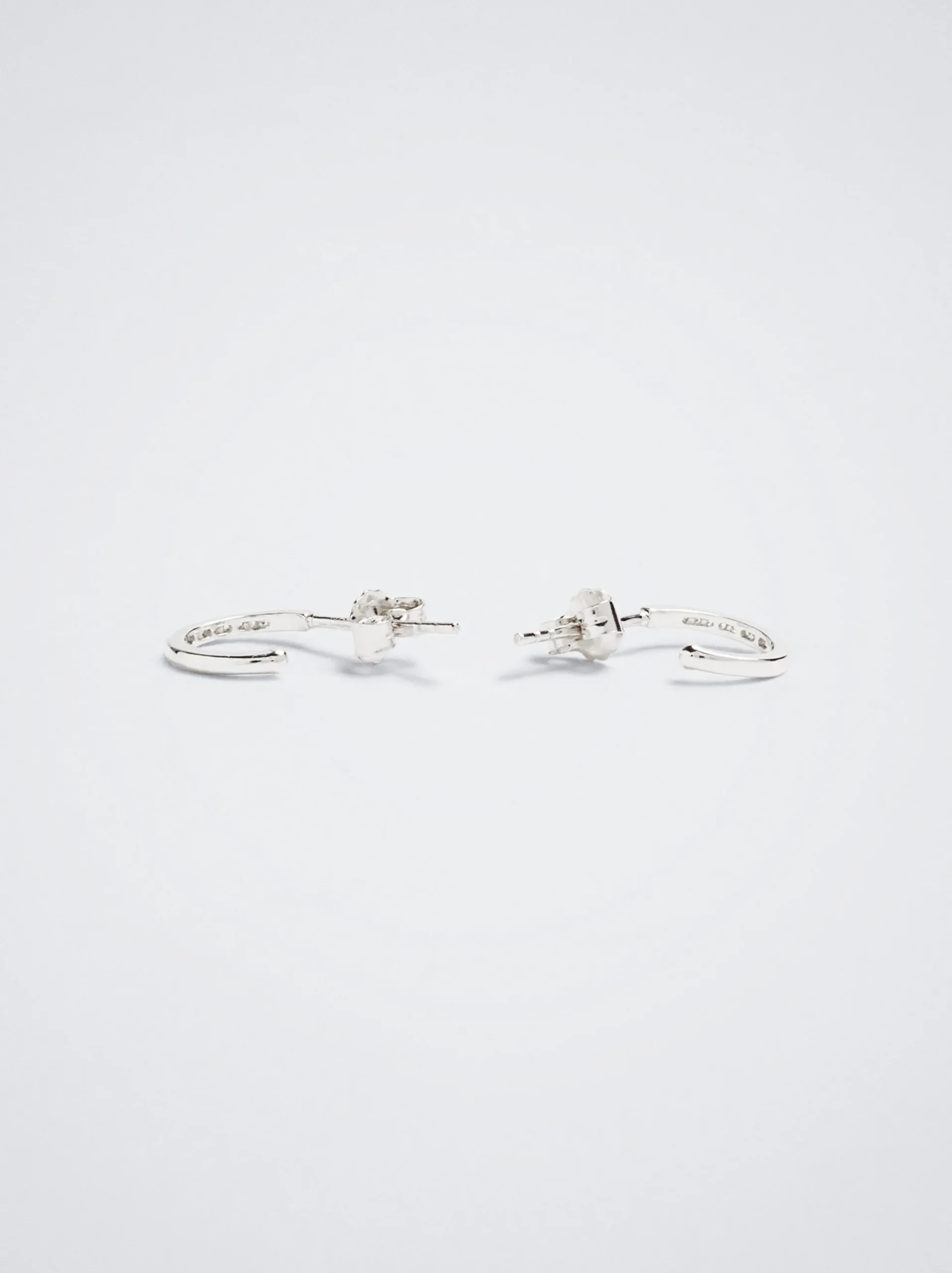 925 Sterling Hoops With Zirconia|Parfois Best Sale