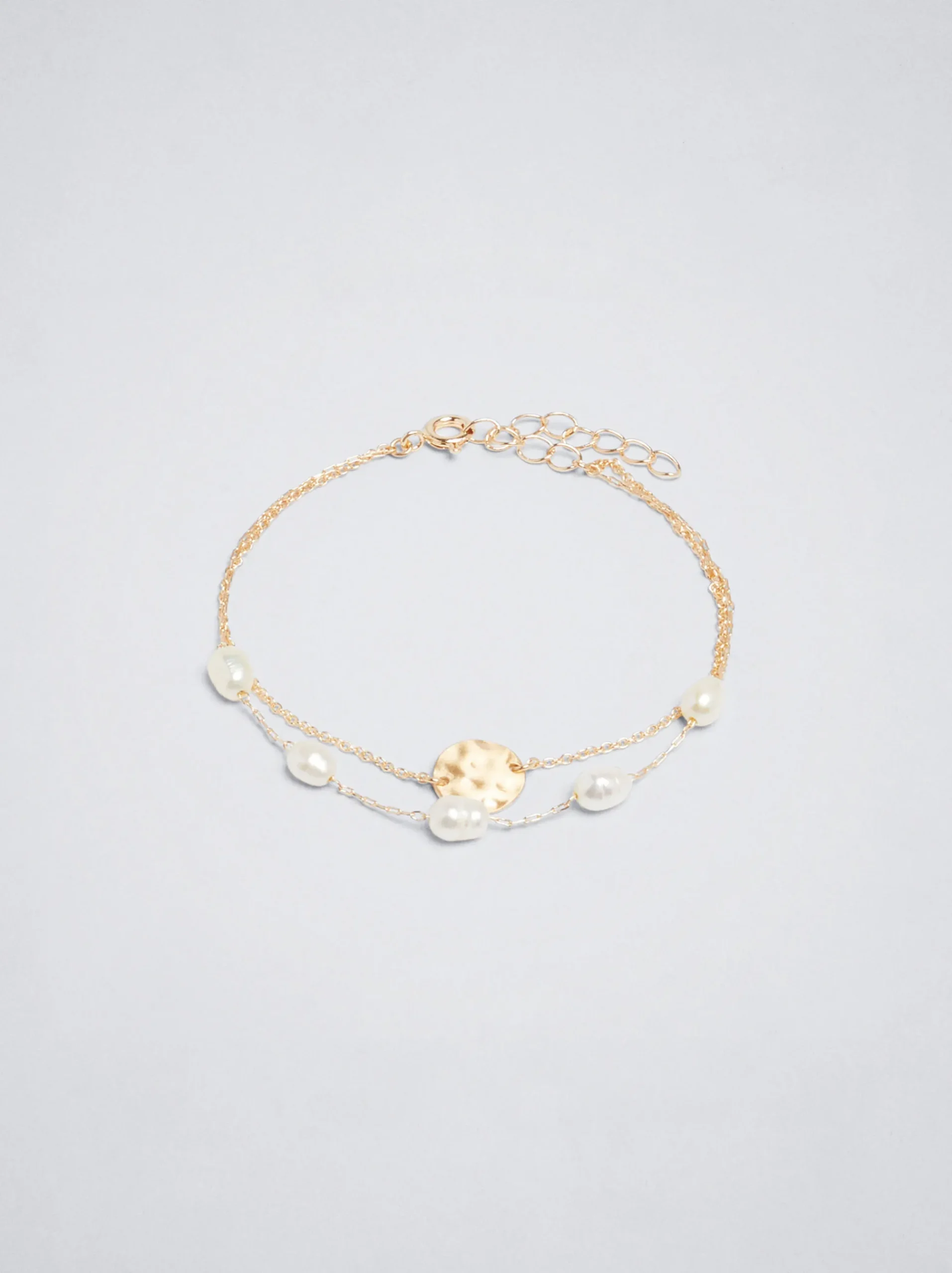 Adjustable Bracelet With Freshwater Pearl|Parfois Fashion