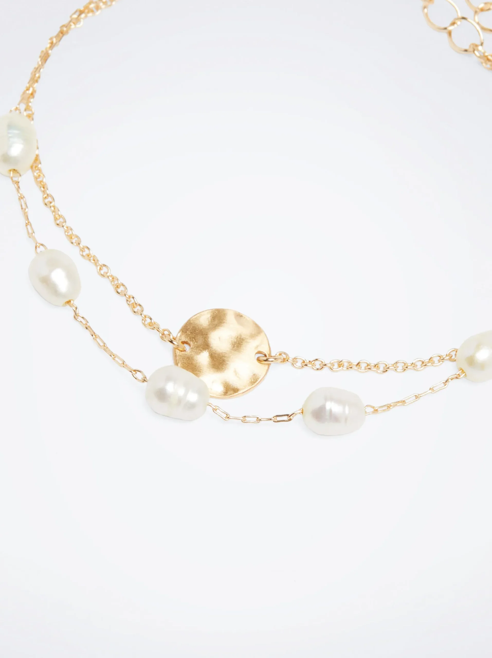 Adjustable Bracelet With Freshwater Pearl|Parfois Fashion