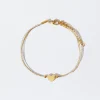 Adjustable Steel Bracelet With Heart|Parfois Flash Sale