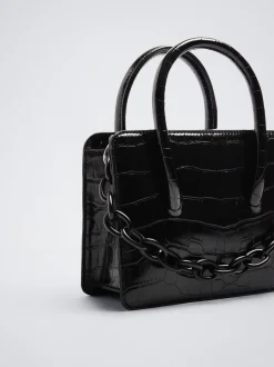 Animal Embossed Bag With Chain|Parfois Sale
