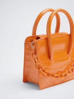 Animal Embossed Bag With Chain|Parfois Shop