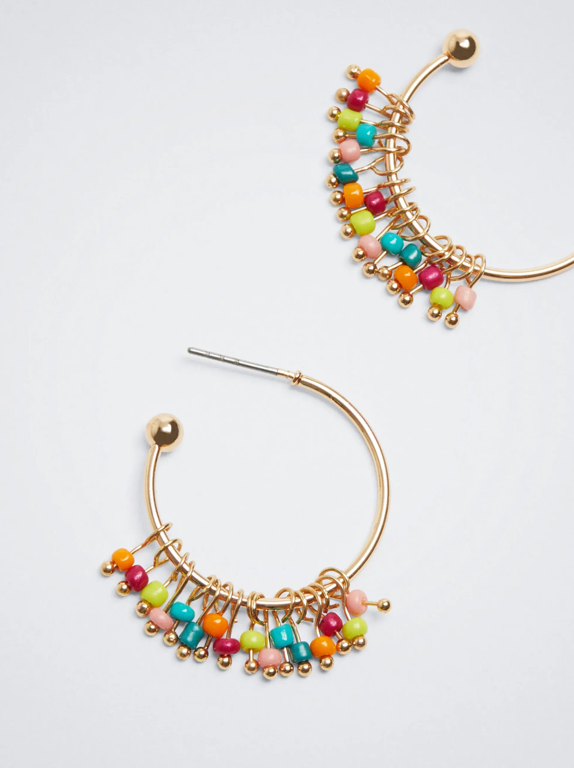 Beaded Hoop Earrings|Parfois Cheap