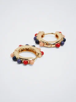 Beaded Hoop Earrings|Parfois Flash Sale