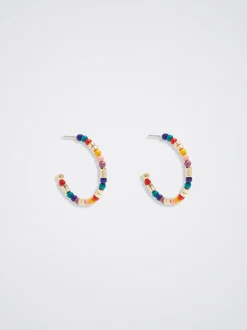 Beaded Hoop Earrings|Parfois Online