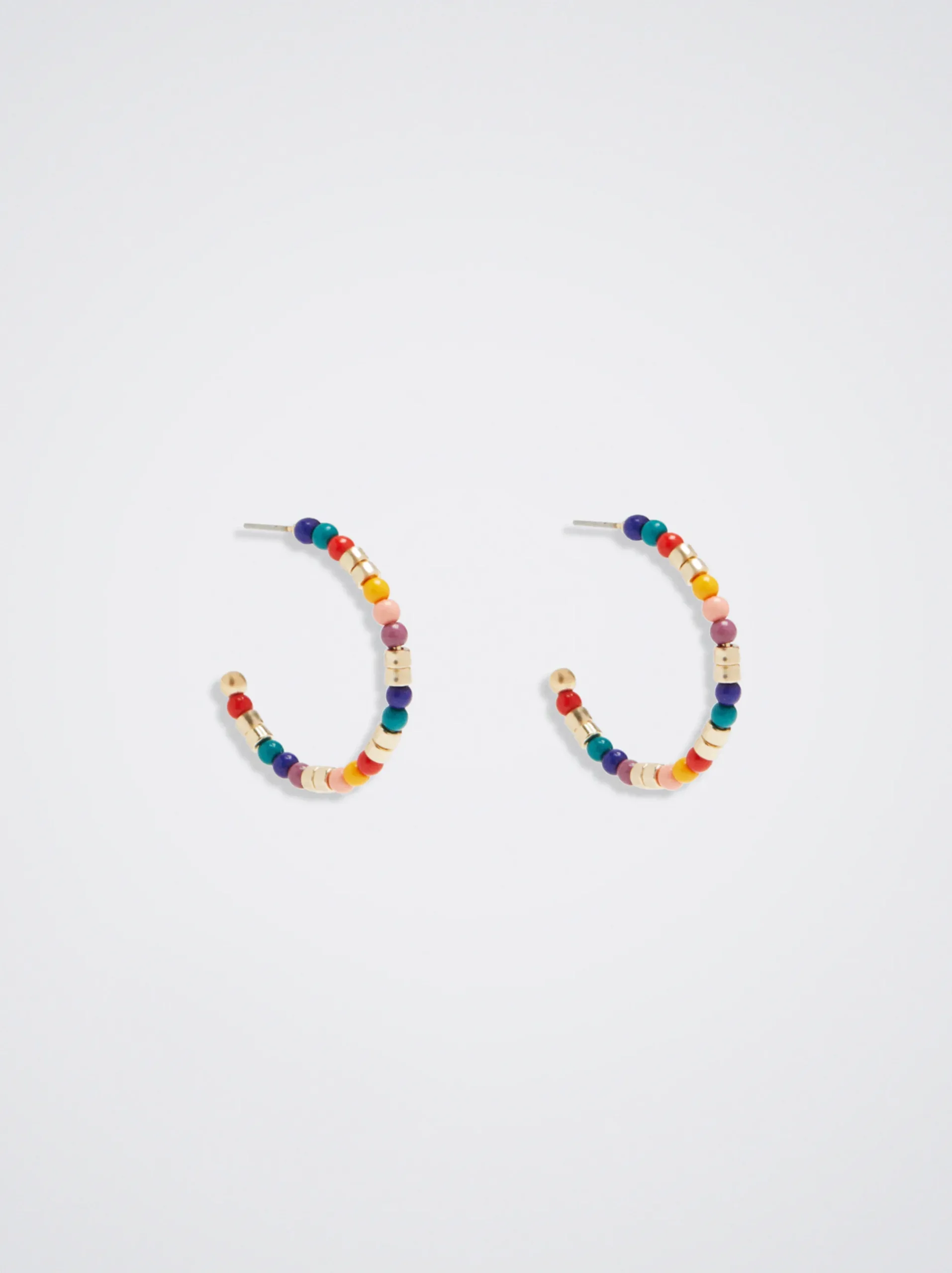 Beaded Hoop Earrings|Parfois Online