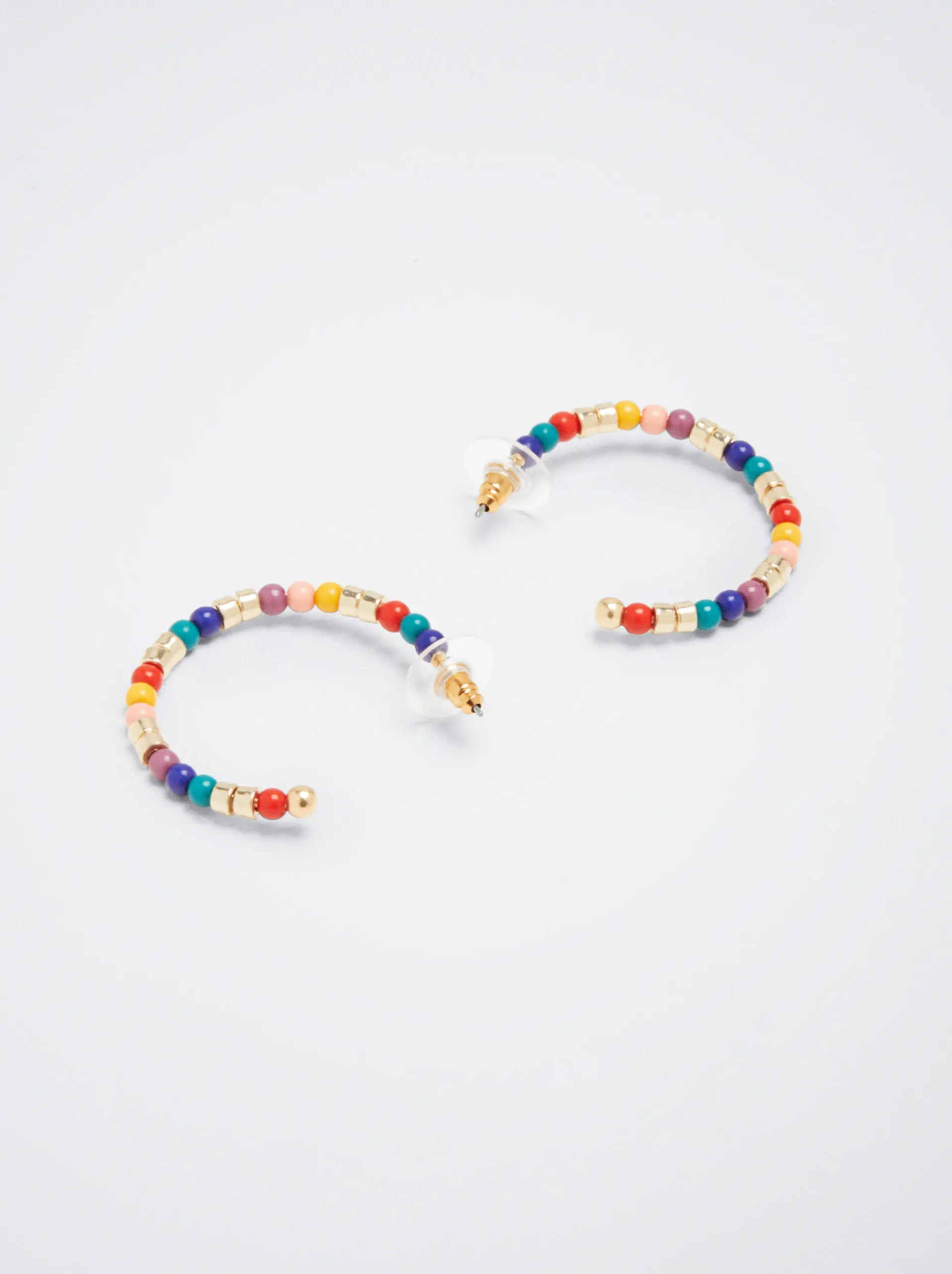 Beaded Hoop Earrings|Parfois Online