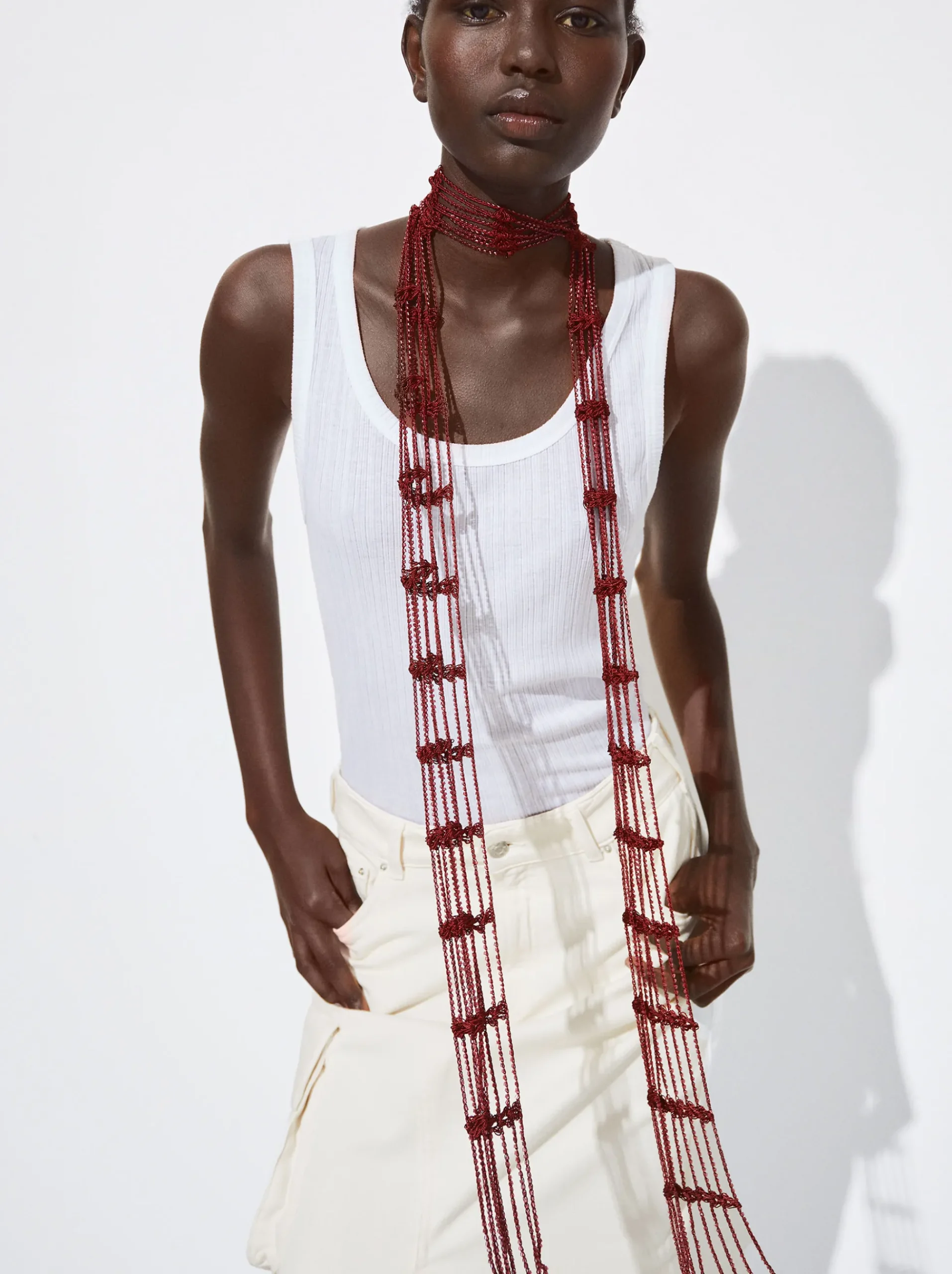 Beaded Wedding Scarf|Parfois Flash Sale