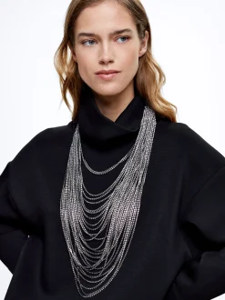 Body Necklace With Crystals|Parfois Hot