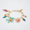 Bracelet With Flowers And Seashell|Parfois New