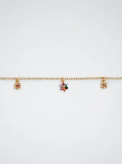 Bracelet With Flowers And Crystals|Parfois Flash Sale