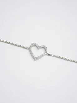 Bracelet With Heart And Zirconia|Parfois Discount