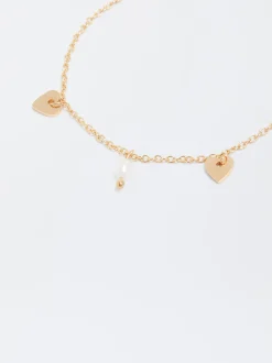 Bracelet With Pearl And Hearts|Parfois Online