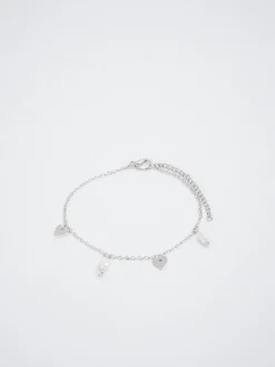 Bracelet With Pearl And Hearts|Parfois Outlet