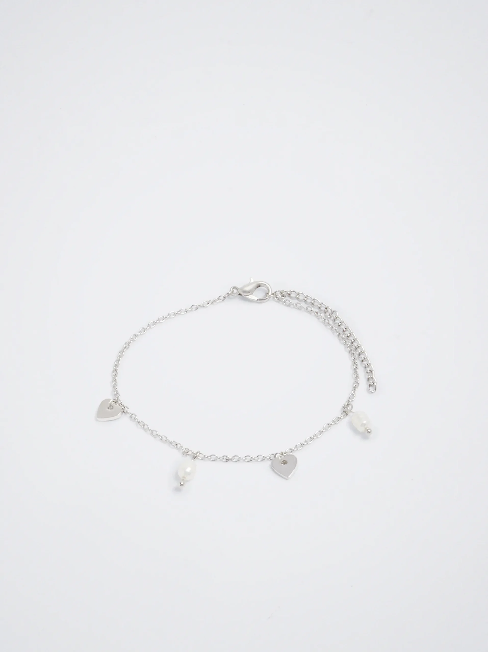 Bracelet With Pearl And Hearts|Parfois Clearance