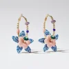 Ceramic Flower Hoop Earrings|Parfois Clearance