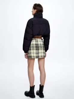 Check Knitted Mini Skirt|Parfois Hot