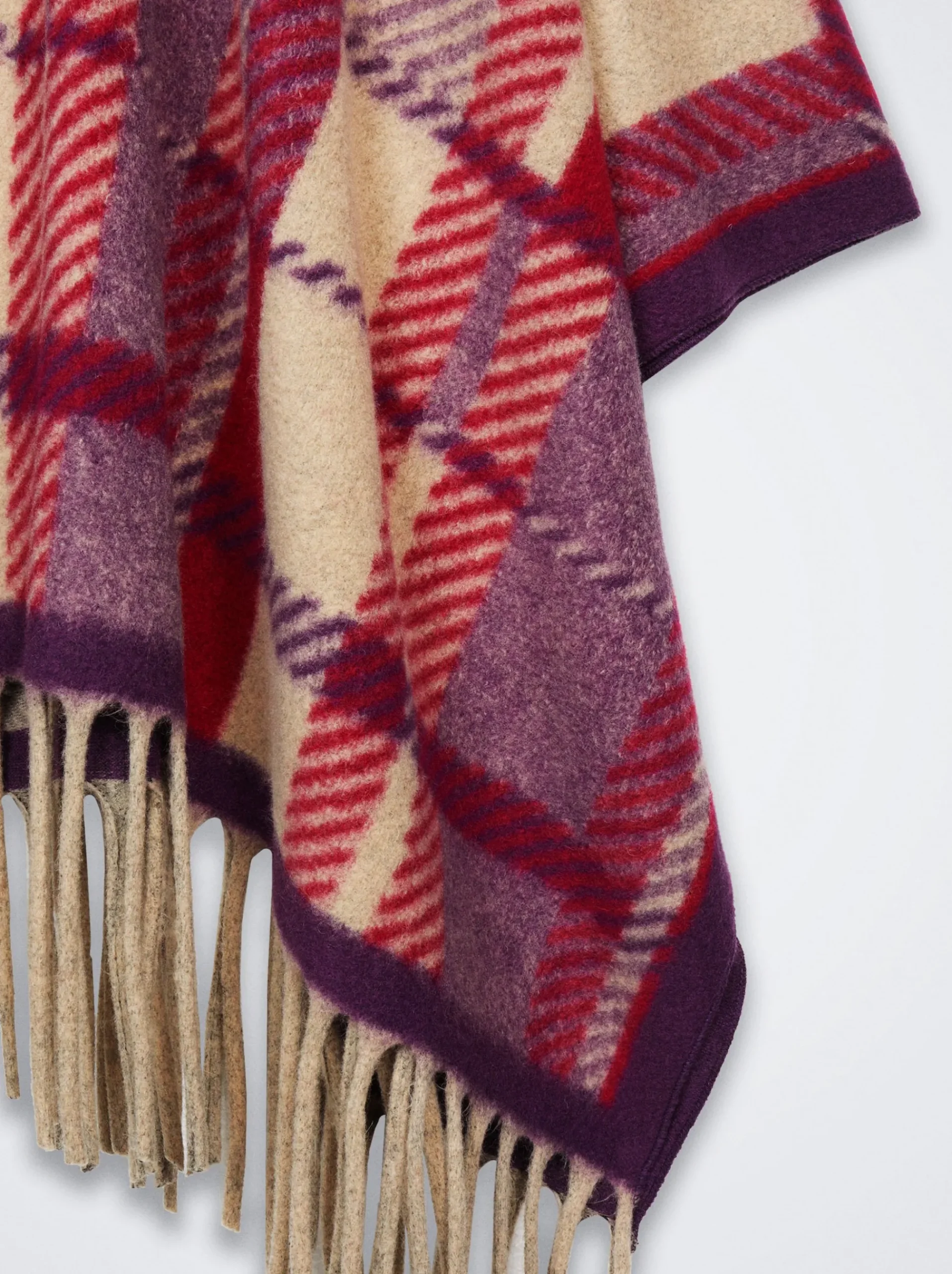 Check Knitted Poncho|Parfois Clearance