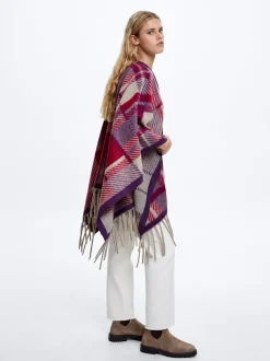 Check Knitted Poncho|Parfois Fashion