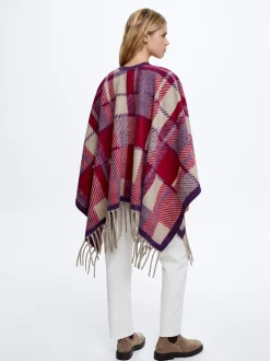 Check Knitted Poncho|Parfois Fashion