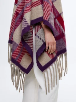 Check Knitted Poncho|Parfois Fashion