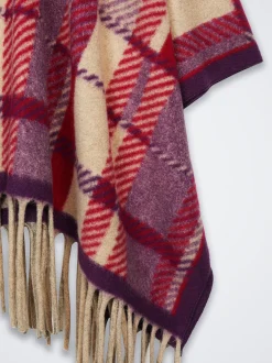 Check Knitted Poncho|Parfois Fashion