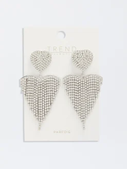 Clip-Earrings With Crystals|Parfois Store