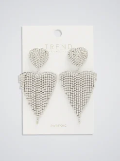 Clip-Earrings With Crystals|Parfois Store
