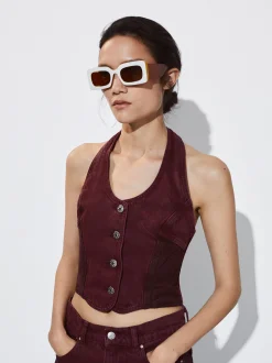 Color Block Denim Top|Parfois Best