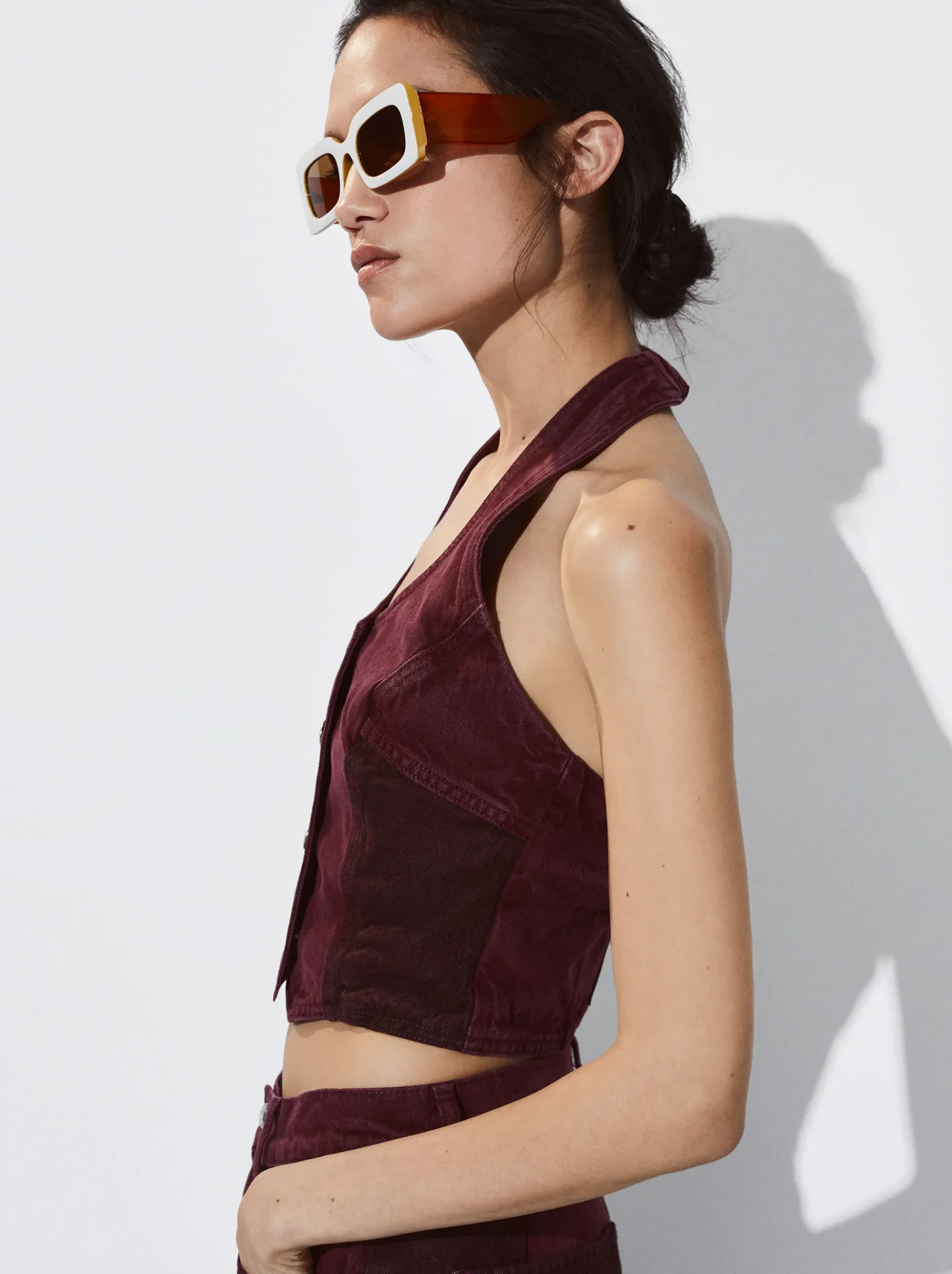 Color Block Denim Top|Parfois Best