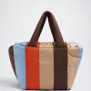 Color Block Quilted Tote Bag|Parfois Hot
