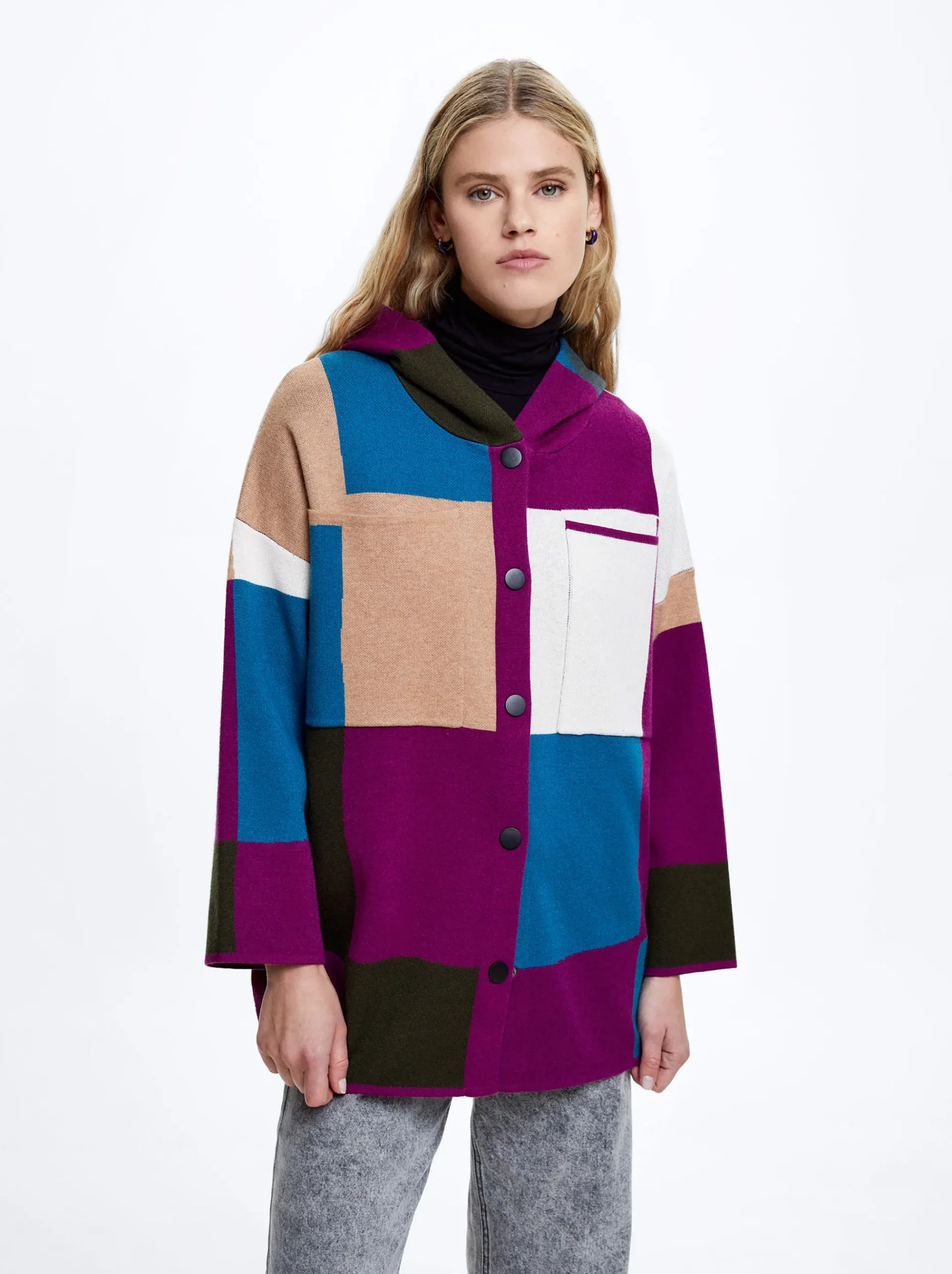 Colour Block Knit Cardigan|Parfois Clearance