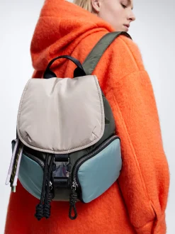 Colour Block Nylon Backpack|Parfois Discount