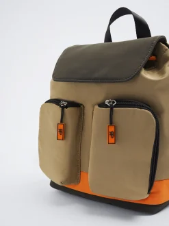 Colour Block Nylon Backpack|Parfois Flash Sale