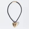 Cord Necklace With Heart|Parfois Online