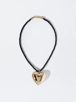 Cord Necklace With Heart|Parfois Online