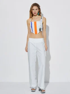 Corset Printed Top|Parfois Online