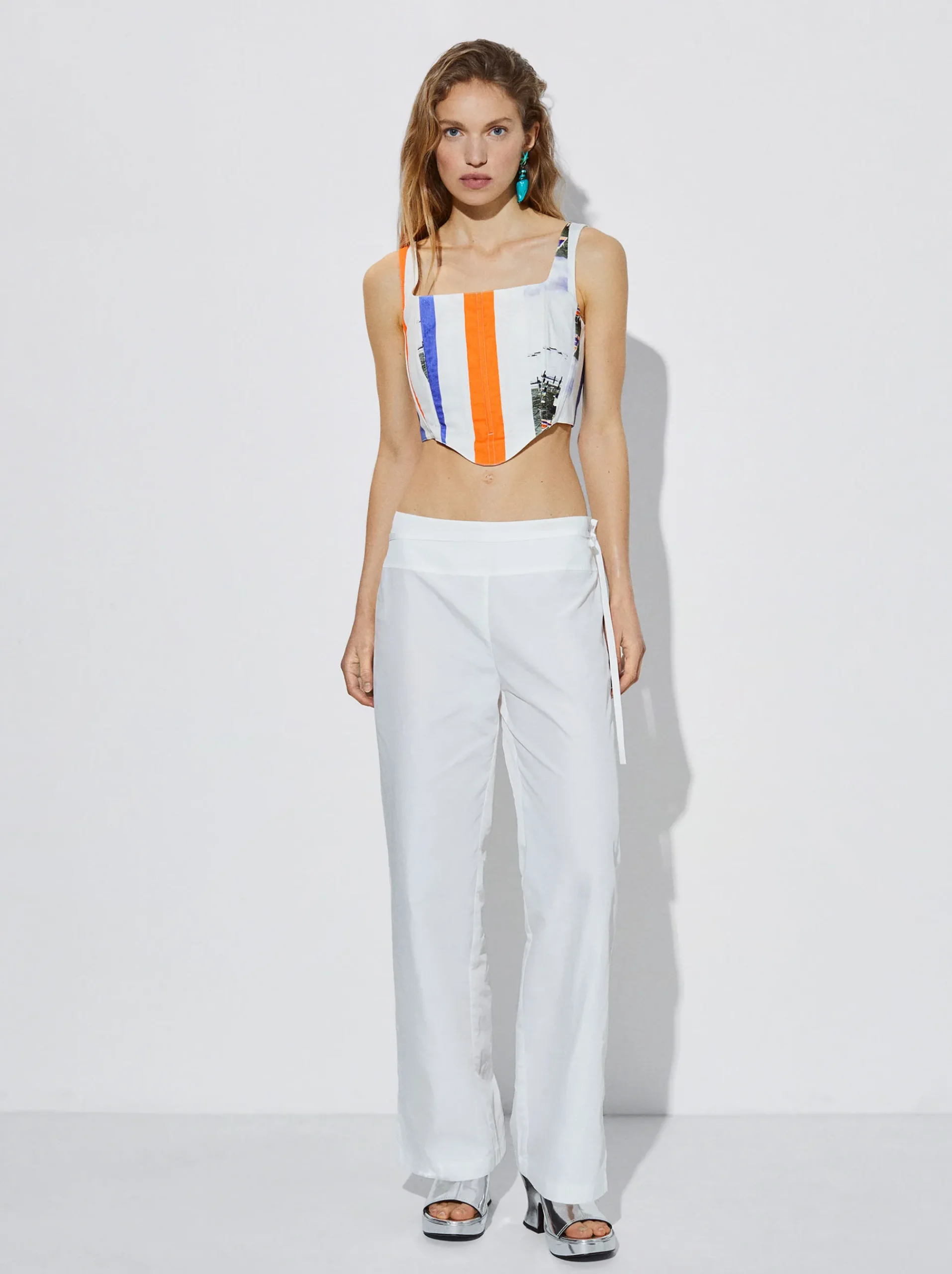 Corset Printed Top|Parfois Online