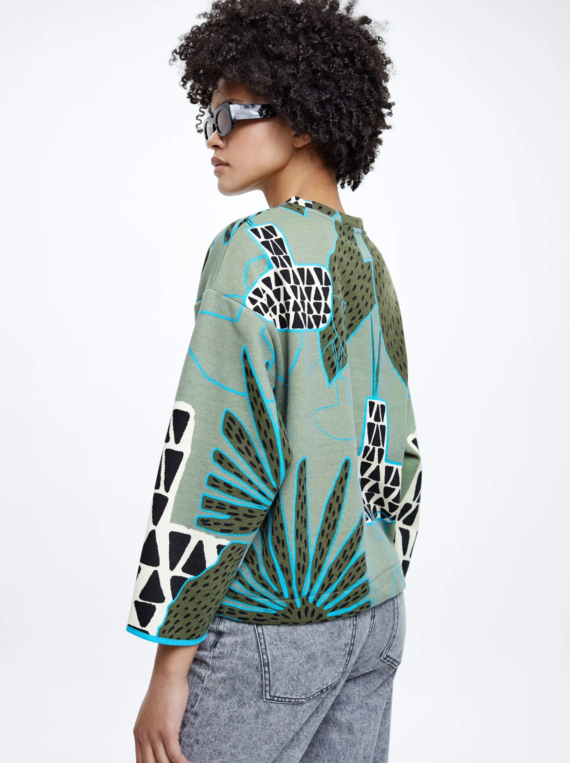 Cotton Printed Sweater|Parfois Shop