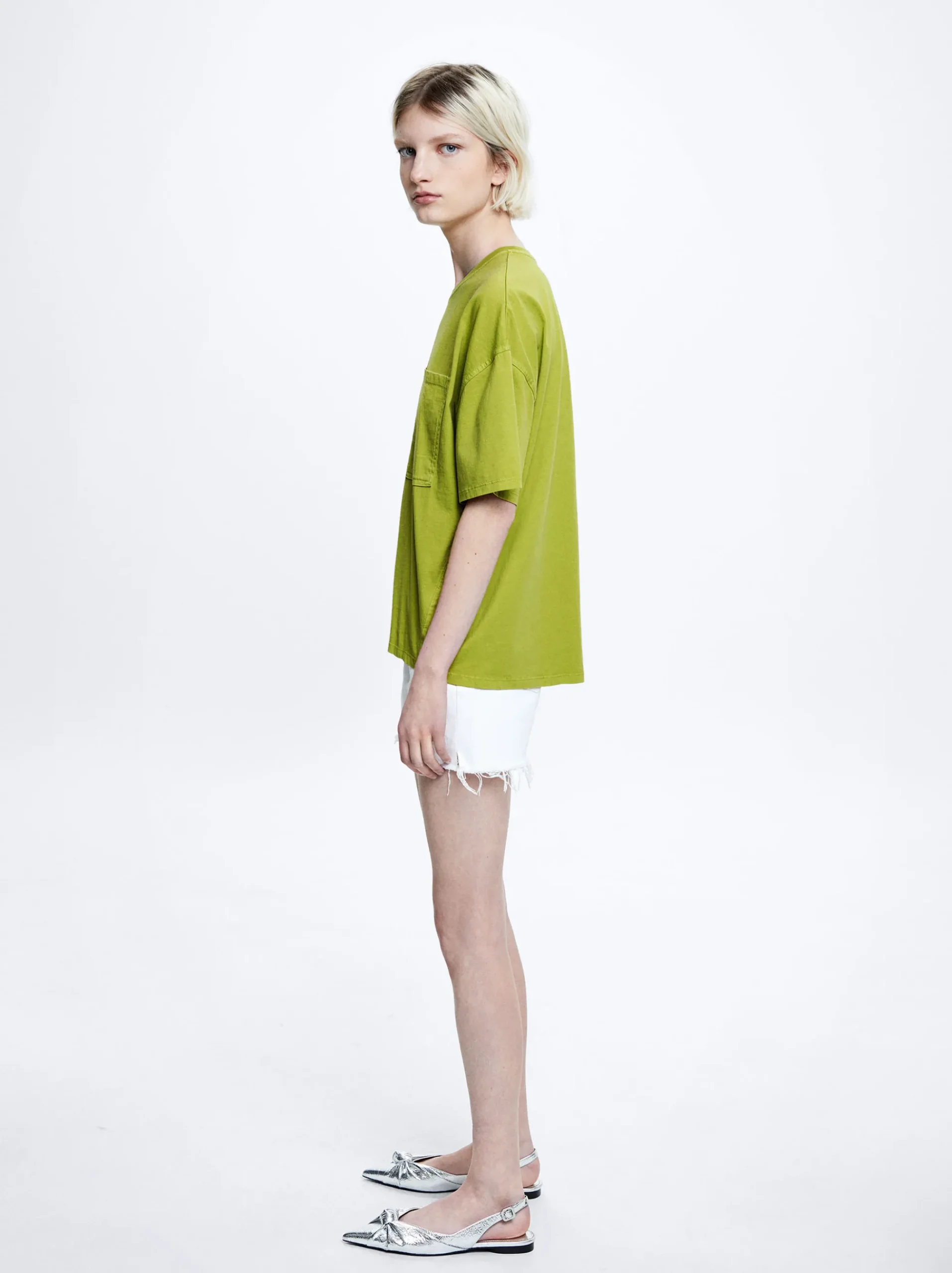 Cotton T-Shirt With Pocket|Parfois Fashion