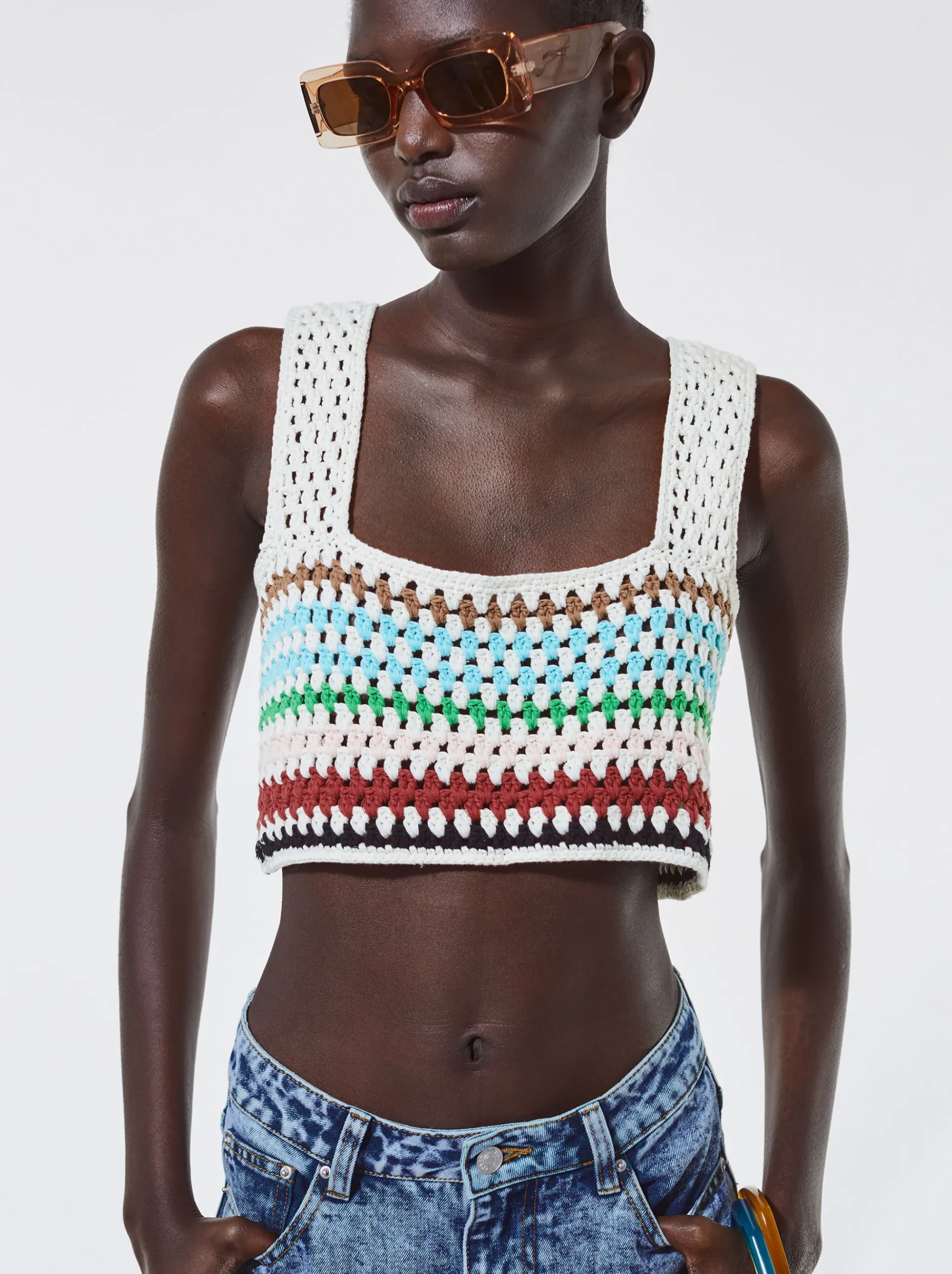 Crochet Cotton Crop Top|Parfois Cheap